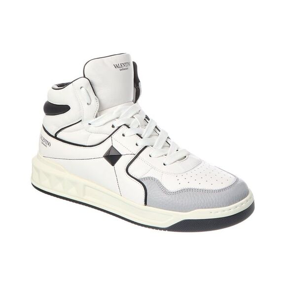 Valentino Leather High-Top Sneaker